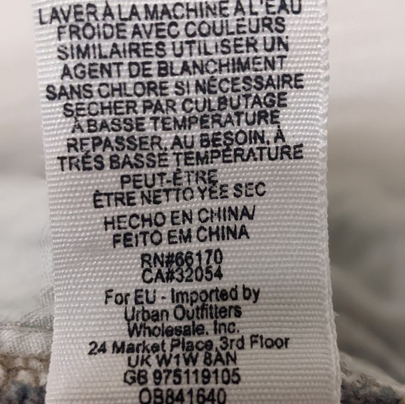 Free People front zip denim mini skirt size 24 - Picture 8 of 8